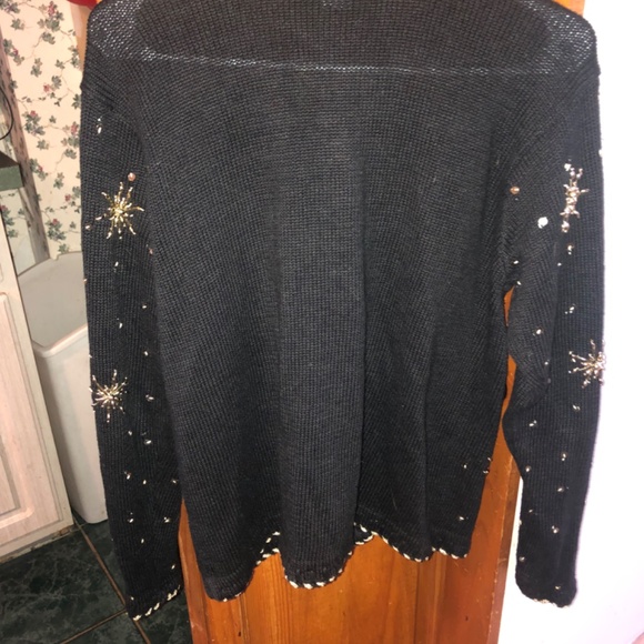 Christmas Cardigan vintage Samantha Taylor Reindeer women’s small - Picture 9 of 12